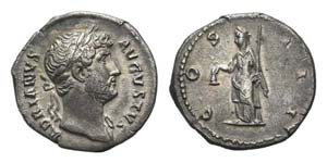 Hadrian (117-138). AR Denarius (18mm, 2.99g, ... 