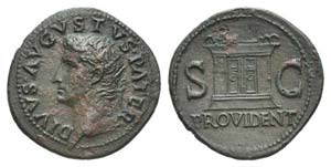 Divus Augustus (died AD 14). Æ As (31mm, ... 