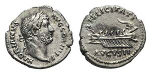 Hadrian (117-138). AR Denarius (18mm, 3.39g, ... 