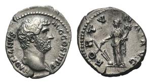 Hadrian (117-138). AR Denarius (19mm, 3.37g, ... 