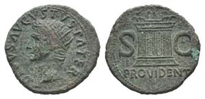 Divus Augustus (died AD 14). Æ As (30mm, ... 