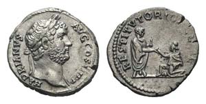 Hadrian (117-138). AR Denarius (17mm, 3.22g, ... 