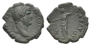 Hadrian (117-138). Æ As (25.5mm, 8.40g, ... 