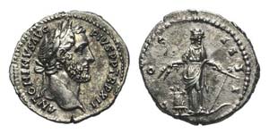 Antoninus Pius (138-161). AR Denarius ... 