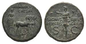 Germanicus (died AD 19). Æ Dupondius (29mm, ... 