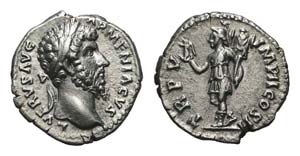 Lucius Verus (161-169). AR Denarius (17mm, ... 
