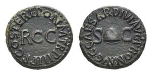 Gaius (Caligula, 37-41). Æ Quadrans (17mm, ... 