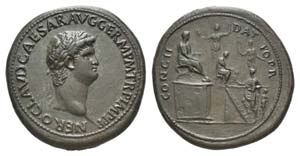 Nero (54-68). Æ Sestertius (37mm, 26.25g, ... 