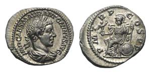 Elagabalus (218-222). AR Denarius (20mm, ... 