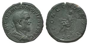 Pupienus (AD 238). Æ Sestertius (30mm, ... 