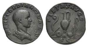 Gordian III (Caesar, AD 238). Æ Sestertius ... 