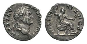 Vespasian (69-79). AR Denarius (18mm, 2.93g, ... 