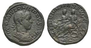 Philip II (Caesar, 244-247). Æ Sestertius ... 