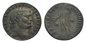 Galerius (Caesar, 293-305). Æ Follis (26mm, ... 