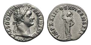 Domitian (81-96). AR Denarius (18mm, 3.40g, ... 