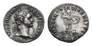 Domitian (81-96). AR Denarius (18mm, 3.59g, ... 