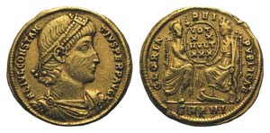 Constantius II (337-361). AV Solidus (21mm, ... 