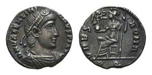 Valentinian I (364-375). AR Siliqua (16mm, ... 
