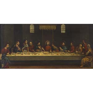 Scuola lombarda, XVII secolo  Ultima cena ... 
