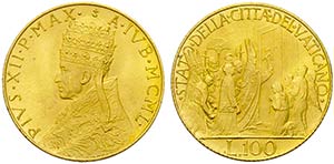 ROMA - Pio XII (1939-1958) - 100 Lire - 1950 ... 