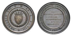 Papal, Gregorio XVI (1831-1846). Æ Medal ... 