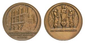 France, Æ Medal 1863 (55mm, 73.19g, 12h), ... 