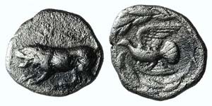 Sikyonia, Sikyon, c. 431-400 BC. AR Hemiobol ... 