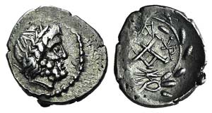Achaia, Achaian League. Elis, c. 50 BC. AR ... 