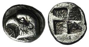 Aeolis, Kyme, c. 450-400 BC. AR Hemiobol ... 