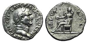 Vespasian (69-79). AR Denarius (19mm, 3.05g, ... 