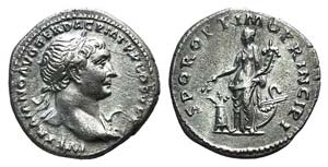 Trajan (98-117). AR Denarius (18mm, 2.75g, ... 