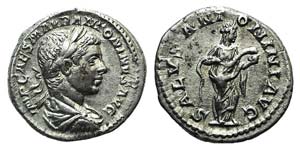 Elagabalus (218-222). AR Denarius (18mm, ... 