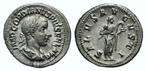 Gordian III (238-244). AR Denarius (20mm, ... 