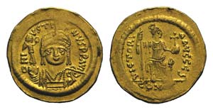 Justin II (565-578). AV Solidus (20mm, ... 