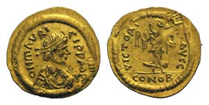 Maurice Tiberius (582-602). AV Semissis ... 