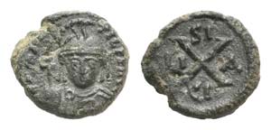 Maurice Tiberius (582-602). Æ 10 Nummi ... 