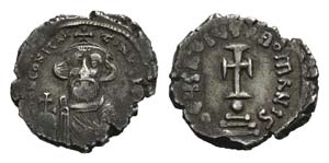Constans II (641-668). AR Hexagram (23mm, ... 
