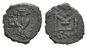 Constans II (641-668). Æ 40 Nummi (24mm, ... 