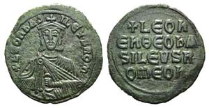 Leo VI (886-912). Æ 40 Nummi (26mm, 6.45g, ... 