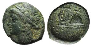 Campania, Neapolis, c. 250-225 BC. Æ (19mm, ... 