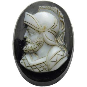 Onyx cameo. Bust of a helmed warrior. 18th ... 