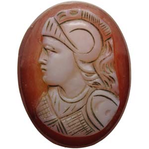 Agate cameo. Bust of Athena. 18th century.; ... 