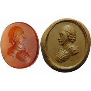 Agate intaglio. Bust, portrait of William ... 