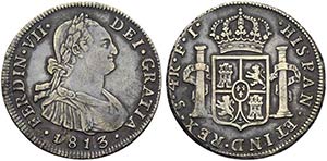 CILE - Ferdinando VII (1808-1818) - 4 Reali ... 
