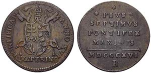 BOLOGNA - Pio VII (1800-1823) - Quattrino - ... 