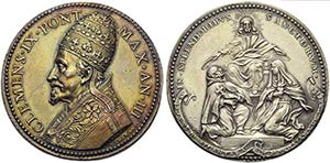 PAPALI - Clemente IX (1667-1669) - Medaglia ... 