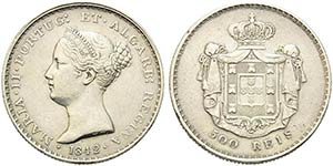 PORTOGALLO - Maria II (1834-1853) - 500 Reis ... 