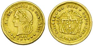 COLOMBIA - Repubblica - Peso - 1872   - AU ... 