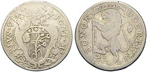 BOLOGNA - Pio VI (1775-1799) - Lira - 1778   ... 