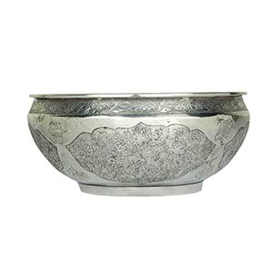 A CHINESE INCISED SILVER BOWLEarly 20th ... 